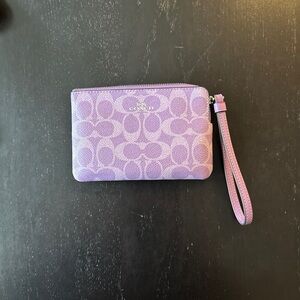 Coach Lavender Signature C Wristlet